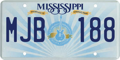 MS license plate MJB188