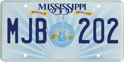 MS license plate MJB202