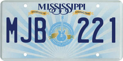 MS license plate MJB221