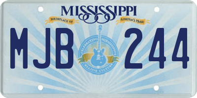 MS license plate MJB244