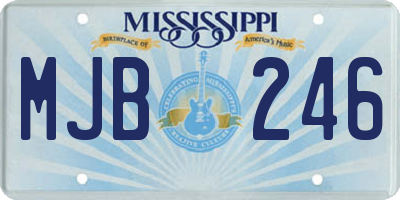 MS license plate MJB246