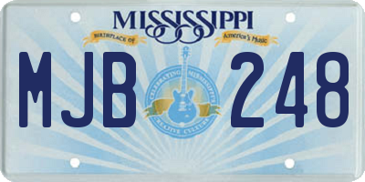 MS license plate MJB248