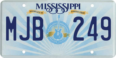 MS license plate MJB249