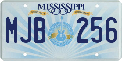 MS license plate MJB256