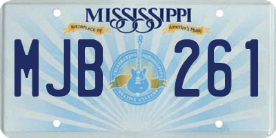 MS license plate MJB261