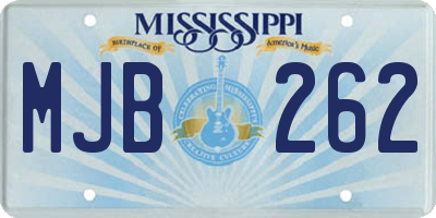 MS license plate MJB262