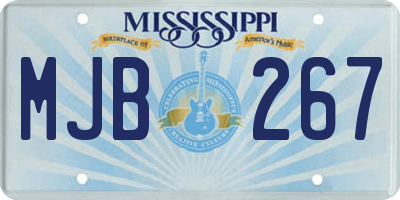 MS license plate MJB267