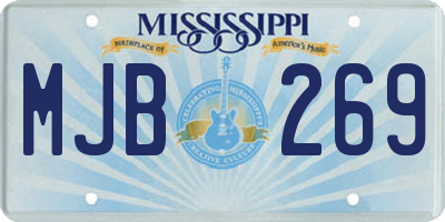 MS license plate MJB269