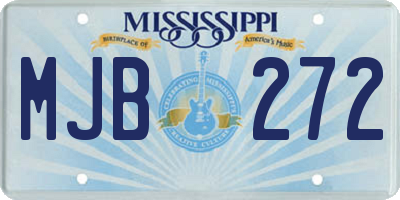 MS license plate MJB272