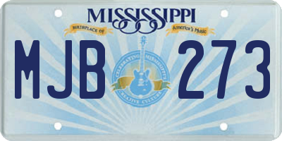 MS license plate MJB273