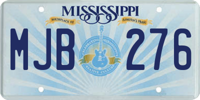 MS license plate MJB276