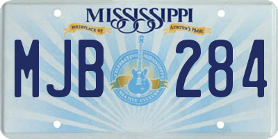 MS license plate MJB284