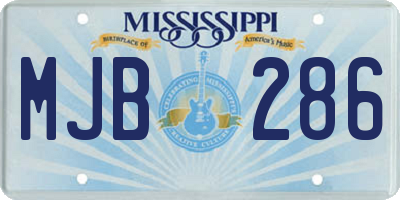 MS license plate MJB286