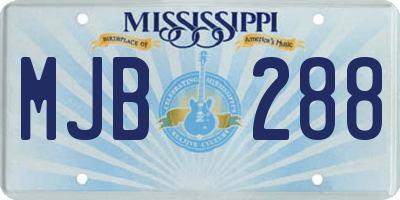 MS license plate MJB288