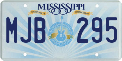MS license plate MJB295