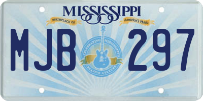 MS license plate MJB297