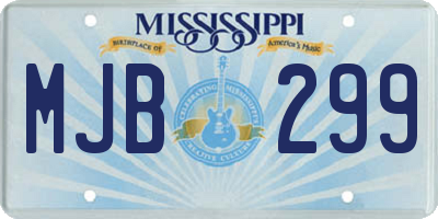 MS license plate MJB299