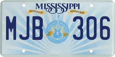 MS license plate MJB306