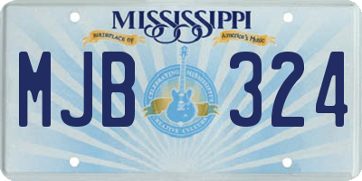 MS license plate MJB324