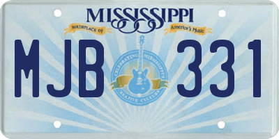 MS license plate MJB331