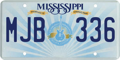 MS license plate MJB336