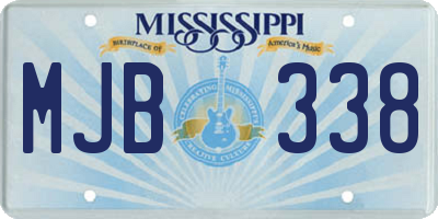 MS license plate MJB338