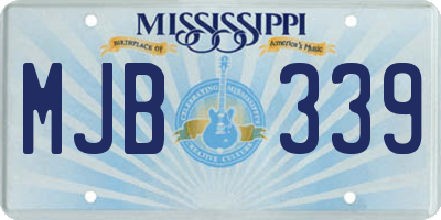MS license plate MJB339