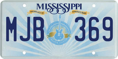 MS license plate MJB369
