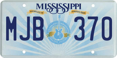 MS license plate MJB370