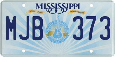 MS license plate MJB373