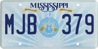 MS license plate MJB379