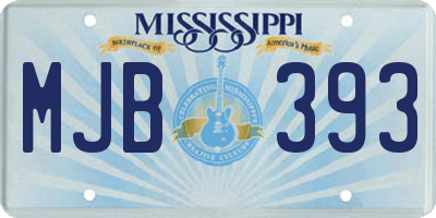 MS license plate MJB393