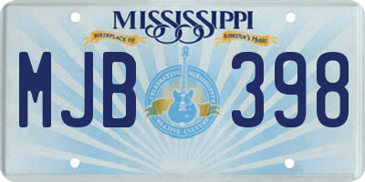 MS license plate MJB398