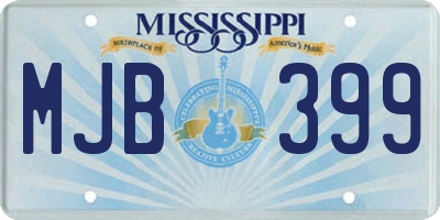 MS license plate MJB399