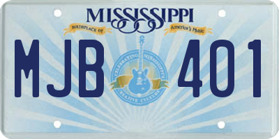 MS license plate MJB401
