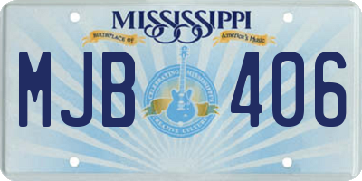 MS license plate MJB406