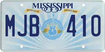 MS license plate MJB410