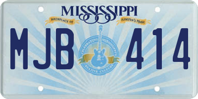 MS license plate MJB414