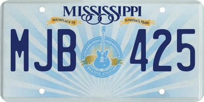 MS license plate MJB425