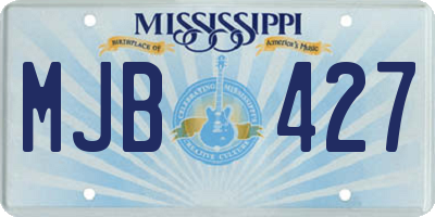MS license plate MJB427