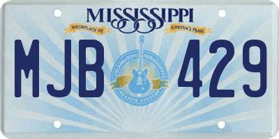 MS license plate MJB429