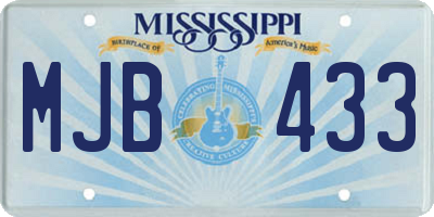 MS license plate MJB433