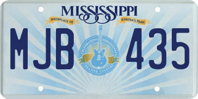 MS license plate MJB435