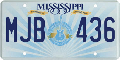 MS license plate MJB436