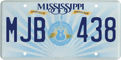 MS license plate MJB438
