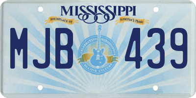MS license plate MJB439