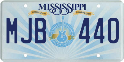 MS license plate MJB440