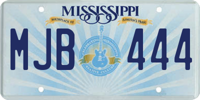 MS license plate MJB444