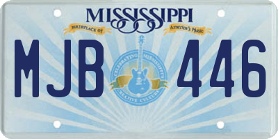 MS license plate MJB446