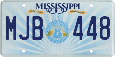 MS license plate MJB448